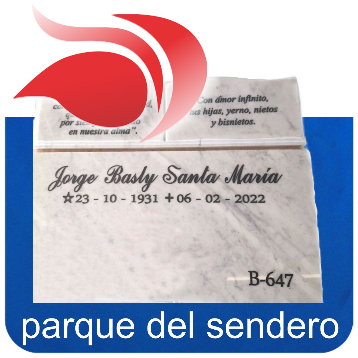 Lapidas y Jardineras Parque del Sendero