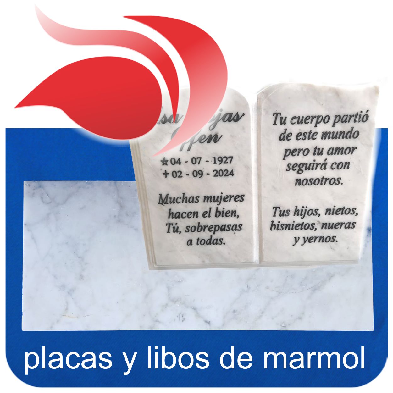 Placas y Libros de Marmol