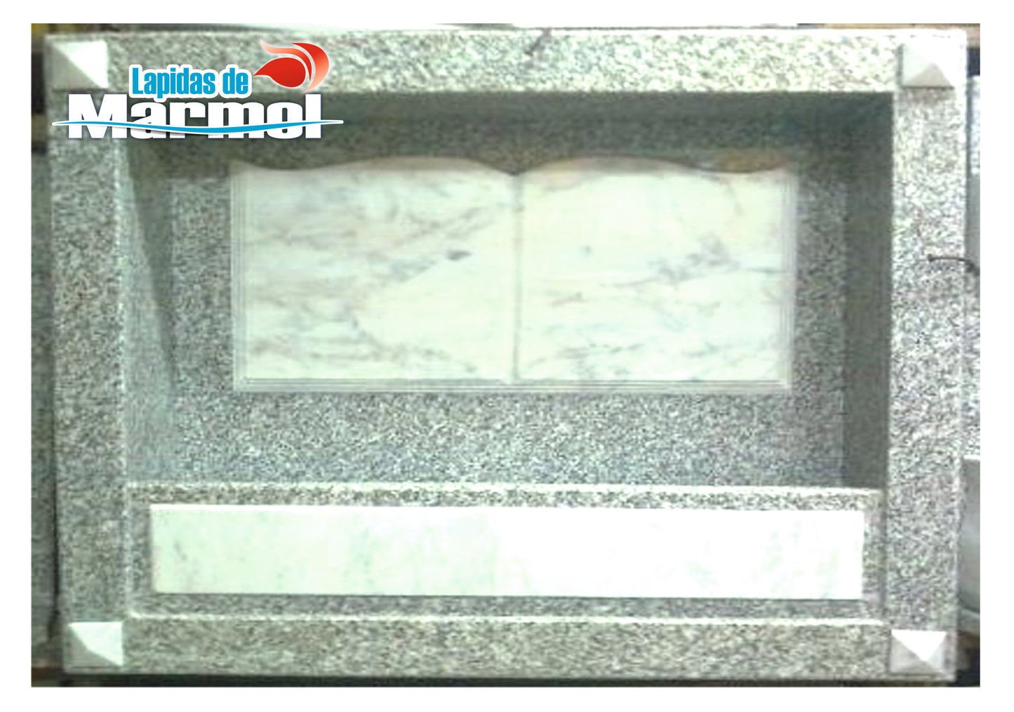 Lapida tipo Cajon de Marmol Con Granito